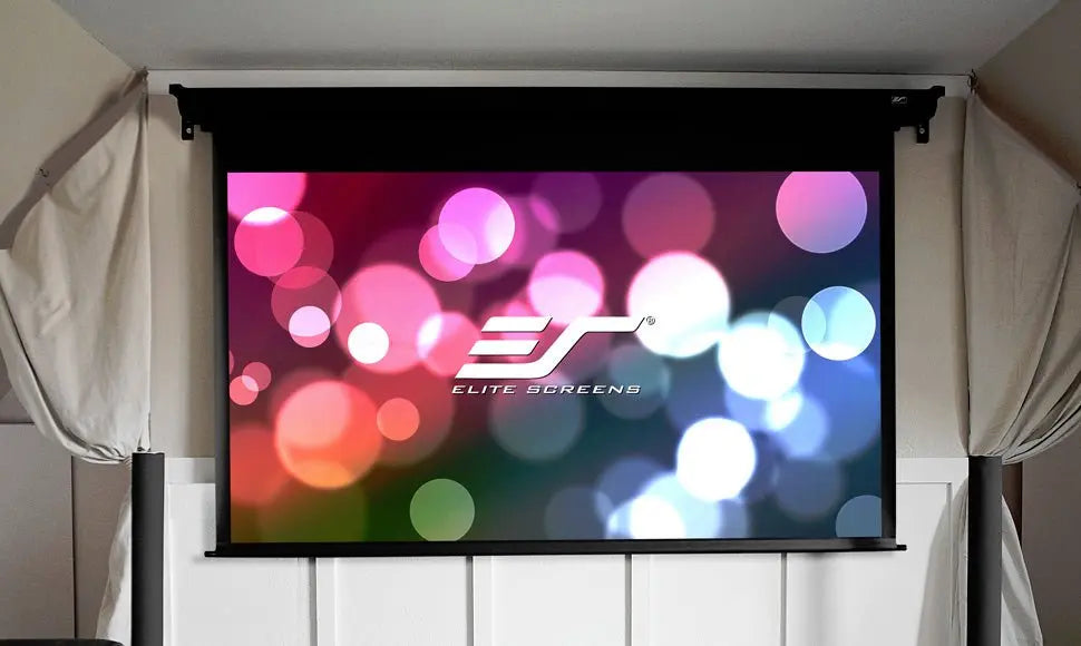 Elite Screen Vmax Dual Projector Screen with 16:9/2.35:1 aspect ratio options Masters Voice Audio Visual