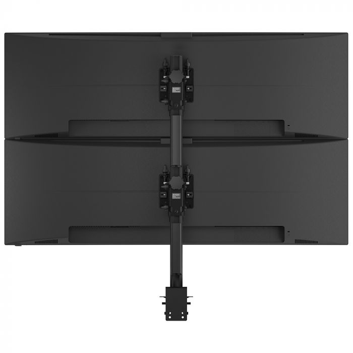 Atdec AWMS-2-BT75 Post mounted heavy duty dual vertical monitor mount - Black